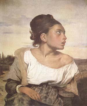 Eugene Delacroix Orphan Girl at the Cemetery (mk09) Norge oil painting art